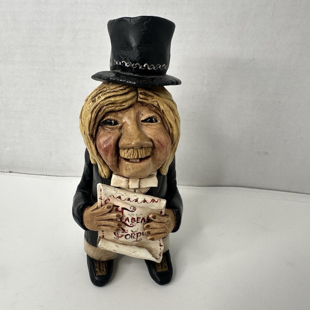 Vintage Habeas Corpus Chalkware Souvenir Statue 7” Carnival Marty 1940s